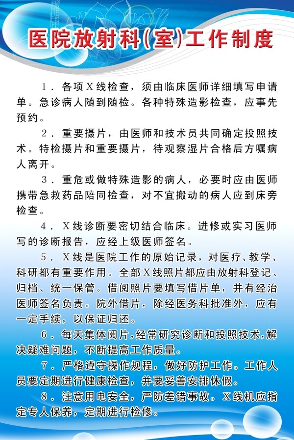 醫(yī)院制度展板圖片