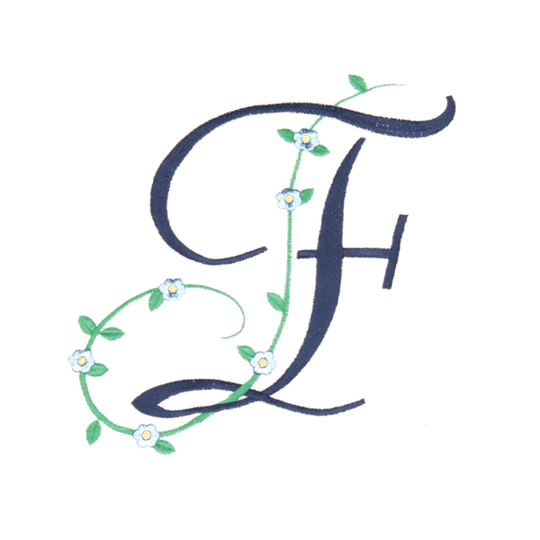 繡花文字字母植物藤蔓免費(fèi)素材