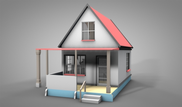 C4D模型家房子小别墅图片