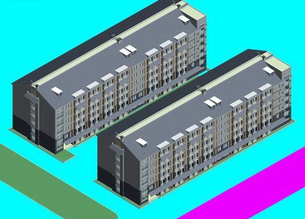 歐式學校多層教學樓3D模型設(shè)計