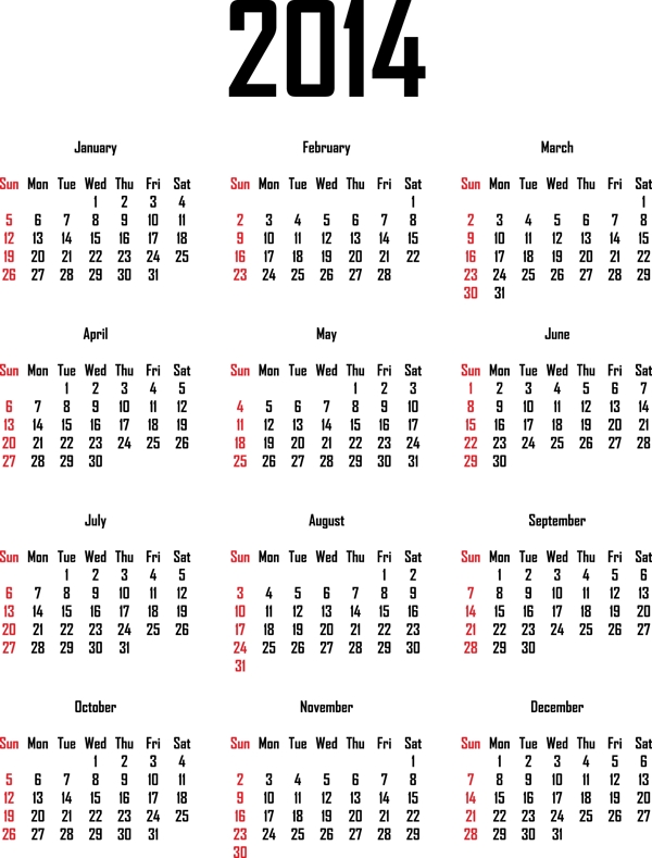 2014日歷網(wǎng)格的矢量設(shè)計(jì)04