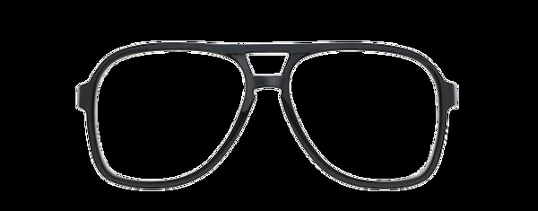 黑色镜框眼镜免抠png透明素材