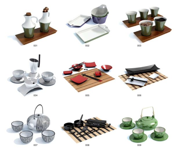 彩軸餐具