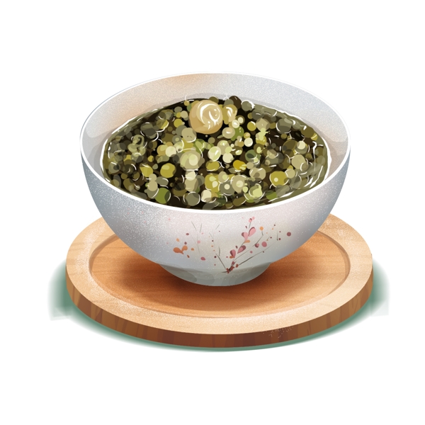 一碗美味绿豆汤图案