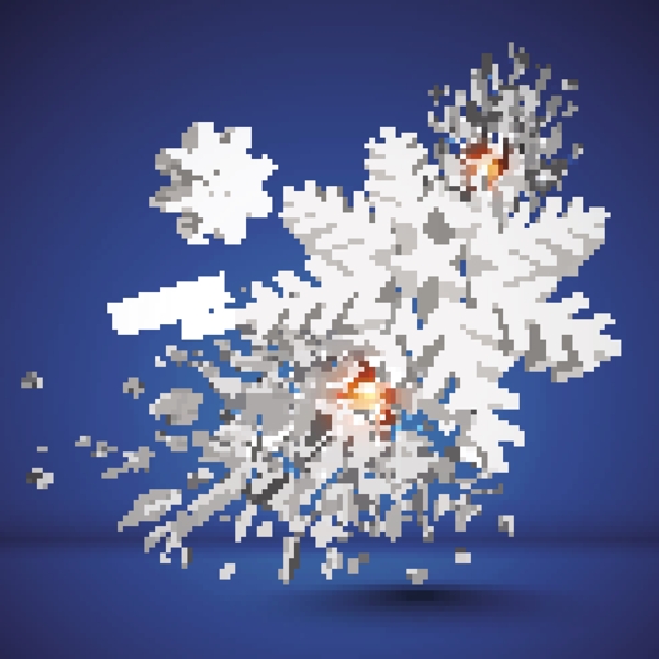 矢量雪花破碎