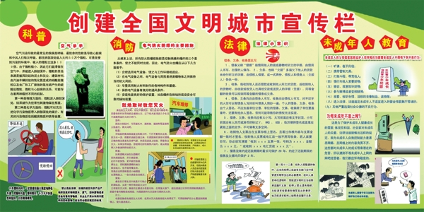 創(chuàng)建文明城市宣傳欄圖片