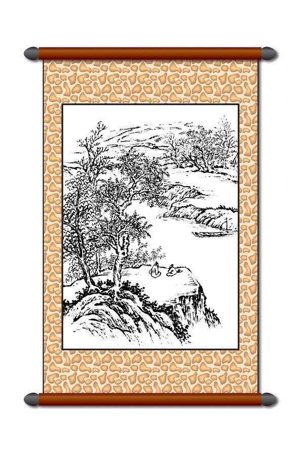 白描風(fēng)景畫圖片