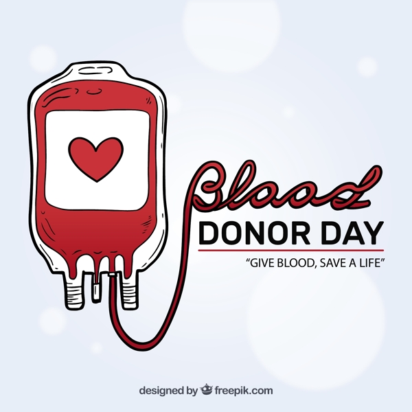 世界献血者日输血袋图形
