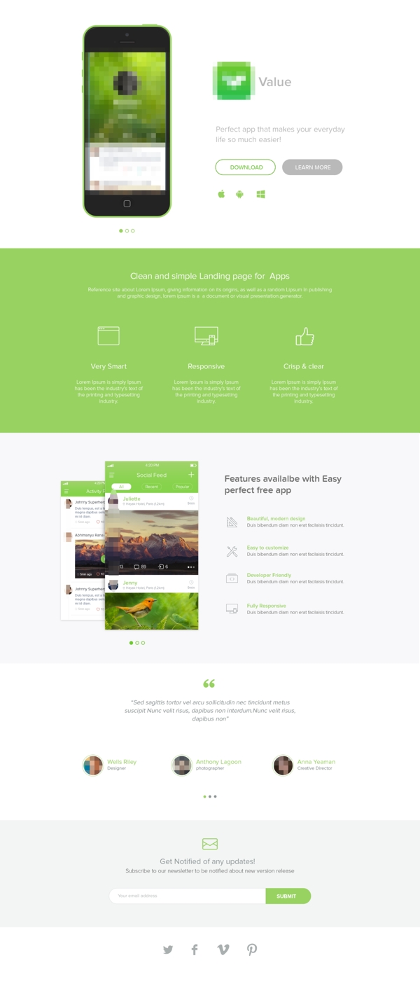 绿色科技h5首页网站模板设计