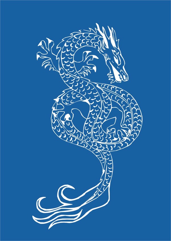 印花矢量圖動(dòng)物龍抽象動(dòng)物色彩免費(fèi)素材