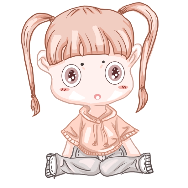 Q版女生元素可商用