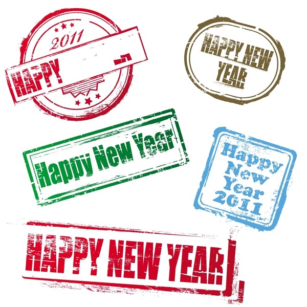 新年郵戳印章圖片
