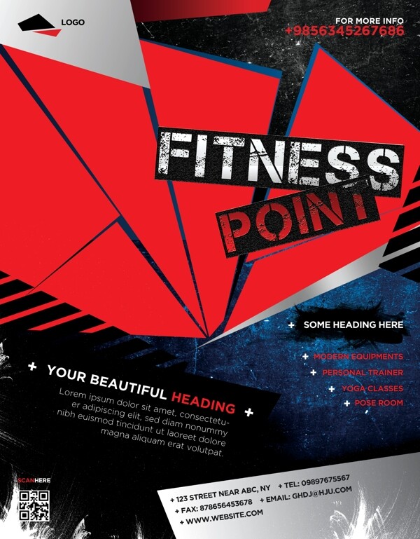 fitnessgym創(chuàng)意海報(bào)素材下載