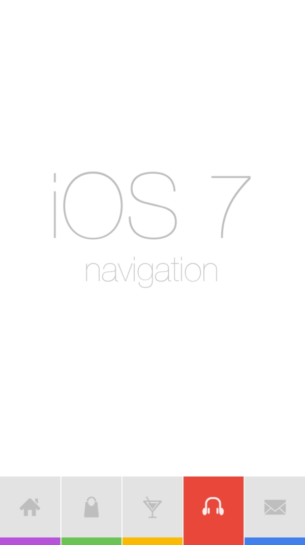 扁平化風(fēng)格IOS7導(dǎo)航