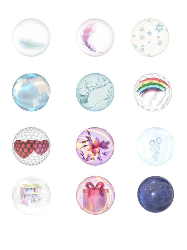 梦幻圆形创意水泡可商用元素