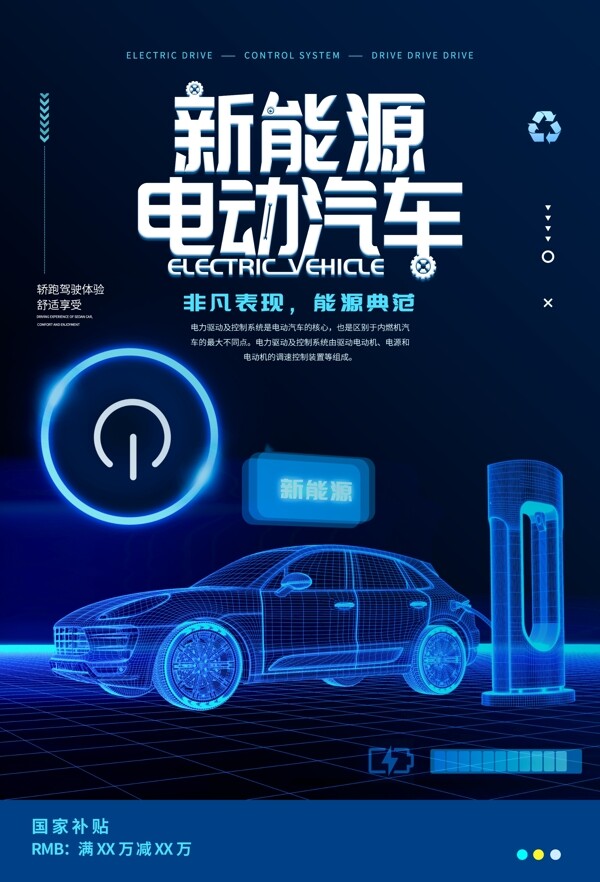 新能源电动汽车海报