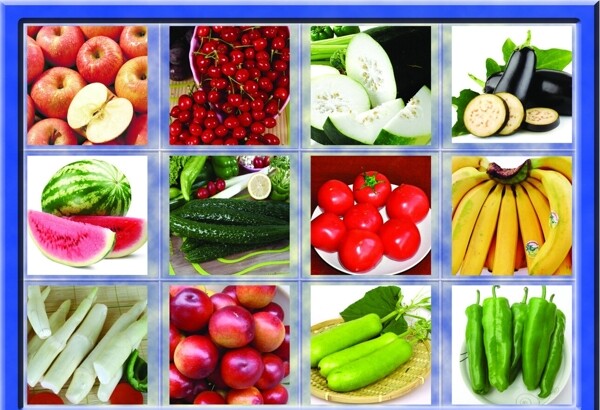 水果疏菜展板图片