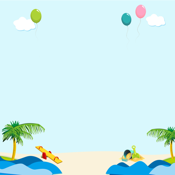 夏季海岸海滩椰树气球主图海报背景psd