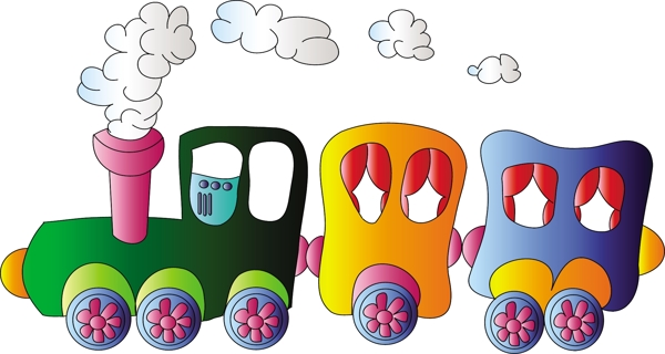 卡通玩具車矢量素材