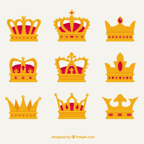不同种类的装饰皇冠设计素材