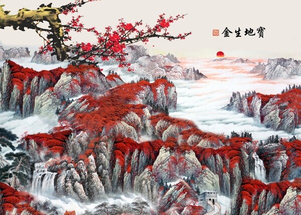 新中式背景墻
