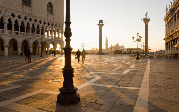 意大利圣马可广场的日出图片