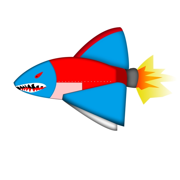 鲨鱼喷射飞机航天火箭