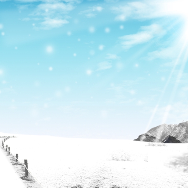 冬季藍(lán)色天空雪景背景