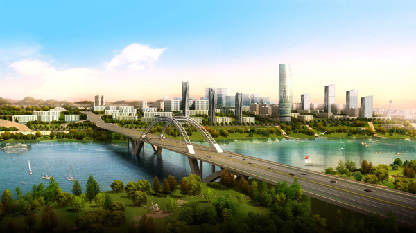 沱三桥高清风景图