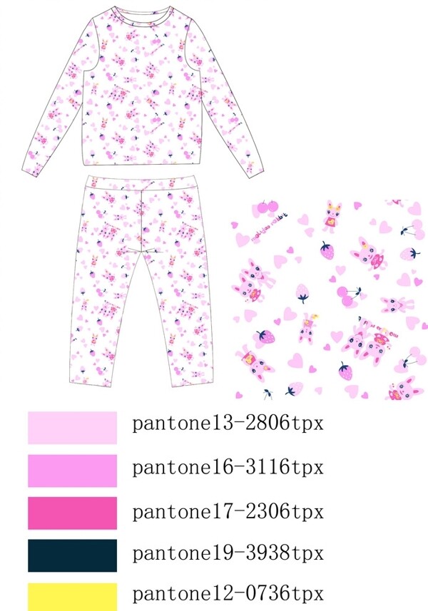 兒童服飾卡通印花內(nèi)衣源文件圖片