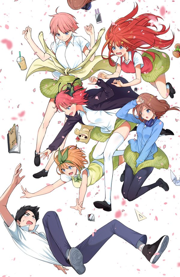 彩色動漫人物插畫背景