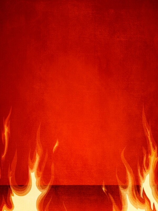 红色火焰大气烧烤美食通用背景图