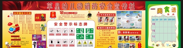 萃星幼儿园消防安全宣传栏