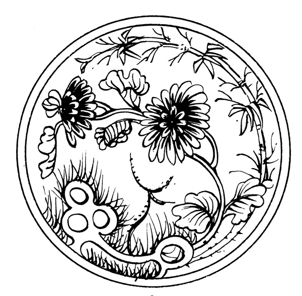 清代花鳥圖案中國傳統(tǒng)圖案0022
