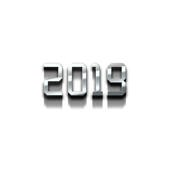 新年素材2019金屬風(fēng)藝術(shù)字體元素