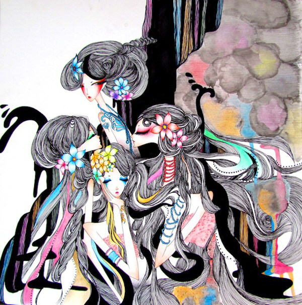 位圖插畫時(shí)尚插畫人物插畫藝術(shù)效果免費(fèi)素材