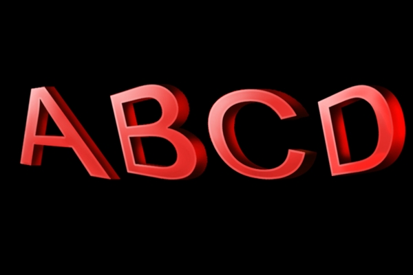 ABCD3d字體