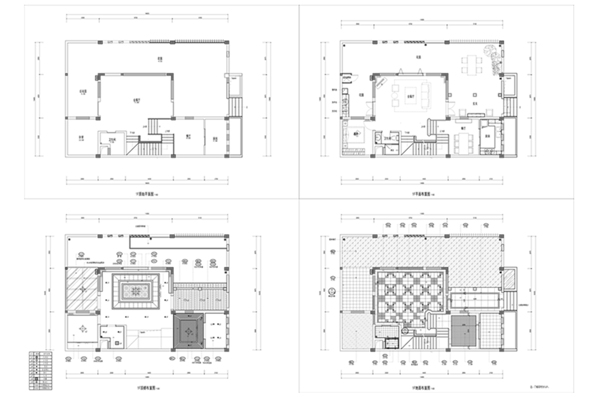 联排别墅户型CAD施工图