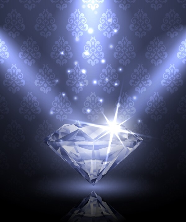 闪亮钻石光束海报背景素材
