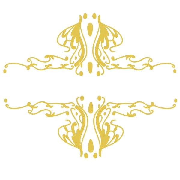 黃色歐式邊框插畫(huà)