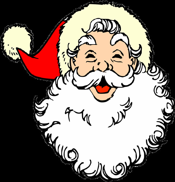 卡通圣诞老人头像元素
