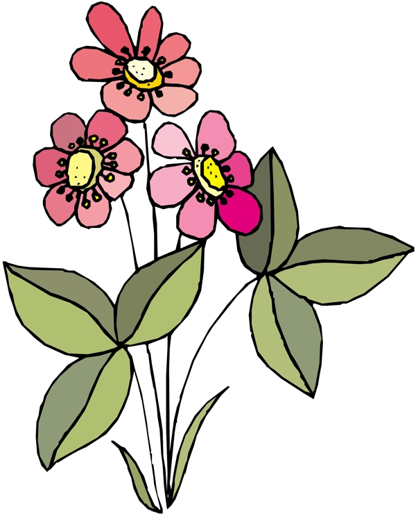 花朵花草鮮花矢量EPS格式1532