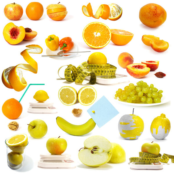 苹果橙子香蕉减肥主题高清图片
