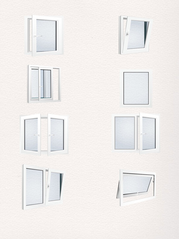 8款铝合金框制作窗户素材