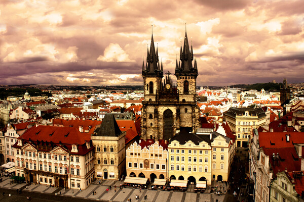 布拉格城堡风景图片
