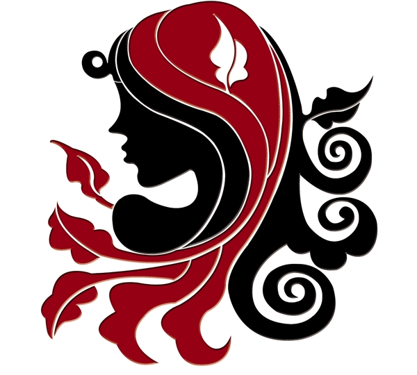 美發(fā)發(fā)型簡筆畫圖片
