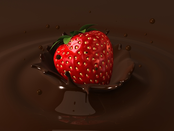 高清草莓巧克力