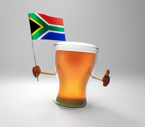南非国旗与啤酒