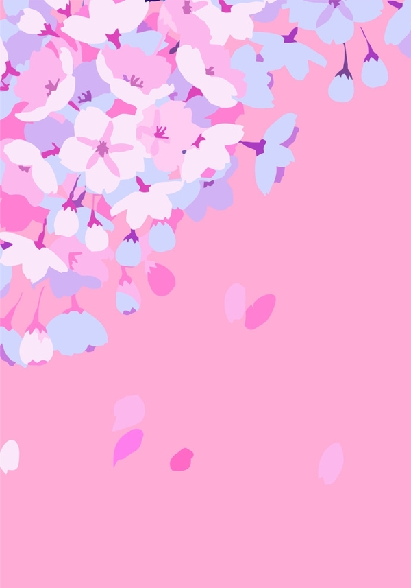 粉色落花背景