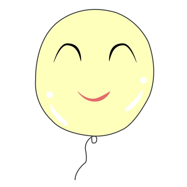 微笑的黄色气球